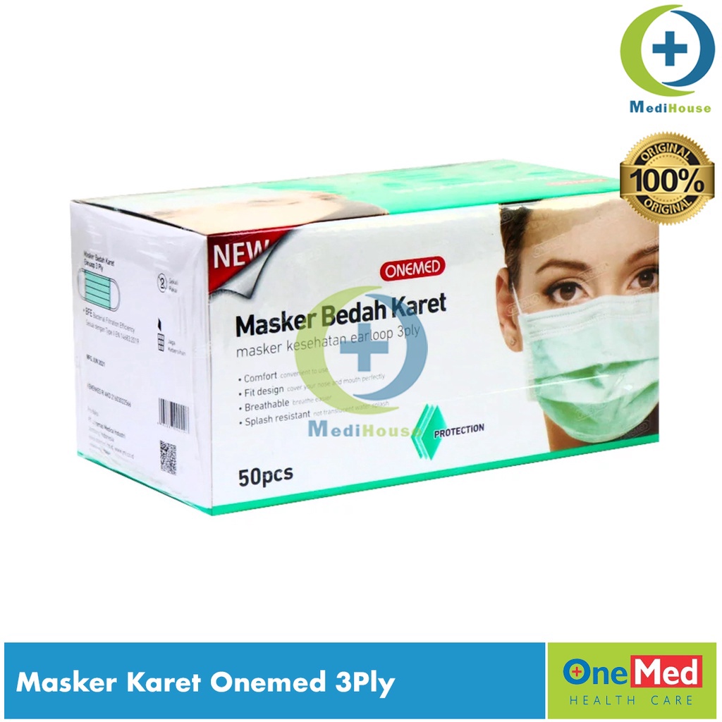 Jual PRODUK TREND Masker Bedah Karet Onemed 3 Ply | Shopee Indonesia