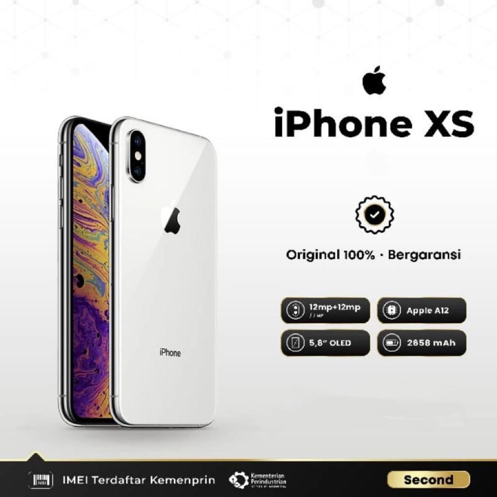 Jual Apple iPhone Xs 64GB/256GB/512GB fullset HP Second Garansi Ex