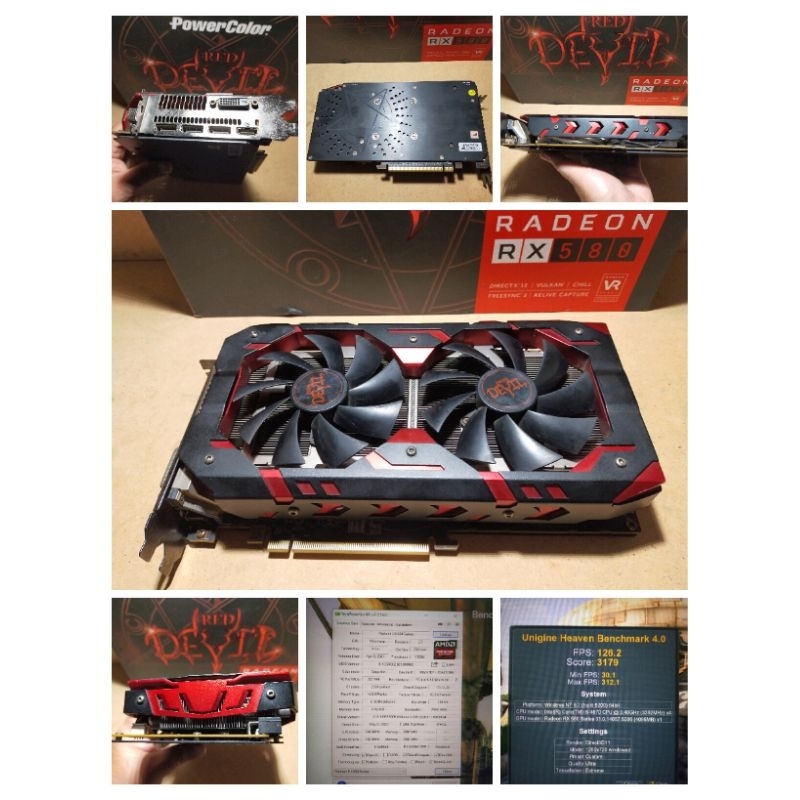 Jual rx 580 8gb power color red devil fullset | Shopee Indonesia