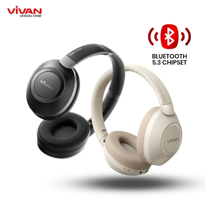 VIVAN Liberty H200 Headphone Bluetooth 5.3 WIreless | Dual EQ DEEP BASS | Battery Up To 60 Hour