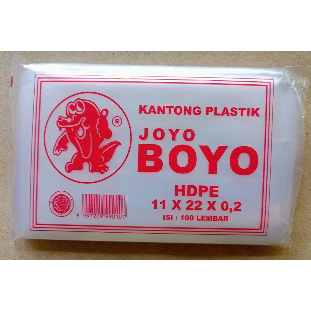 Jual Plastik Boyo Buram Tebal HDPE 1/2 kg ukuran 11 x 22 x 0.2 isi 100 ...
