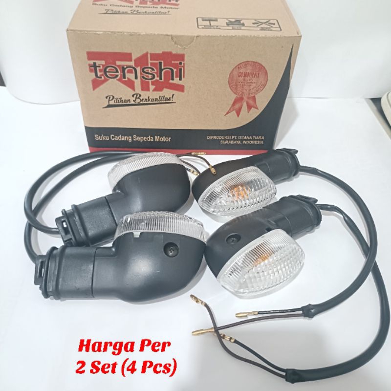 Jual Lampu Riting Assy Vixion Merk Tenshi (Harga Per 2 SET/4 PCS ...