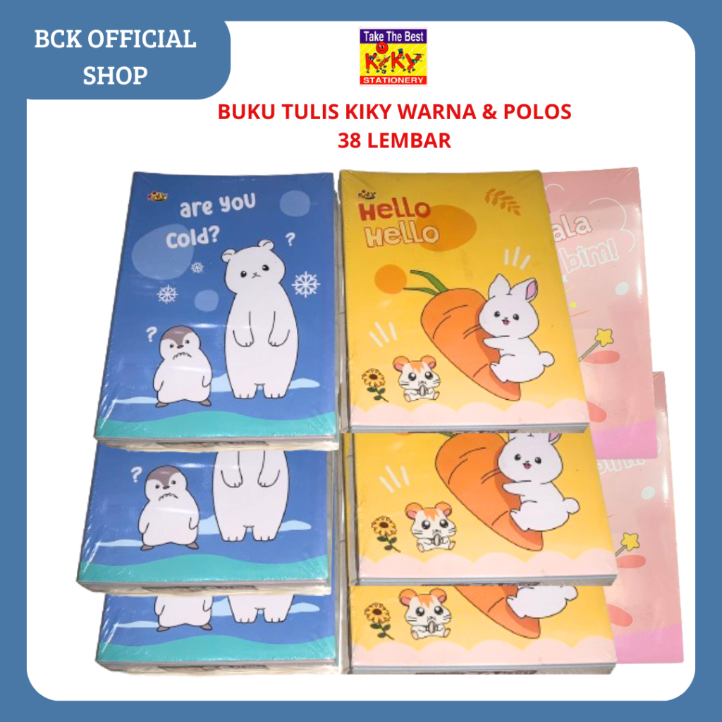 Jual Buku Tulis Warna Kiky Buku Tulis Sekolah Kiky 38 (PCS) | Shopee ...