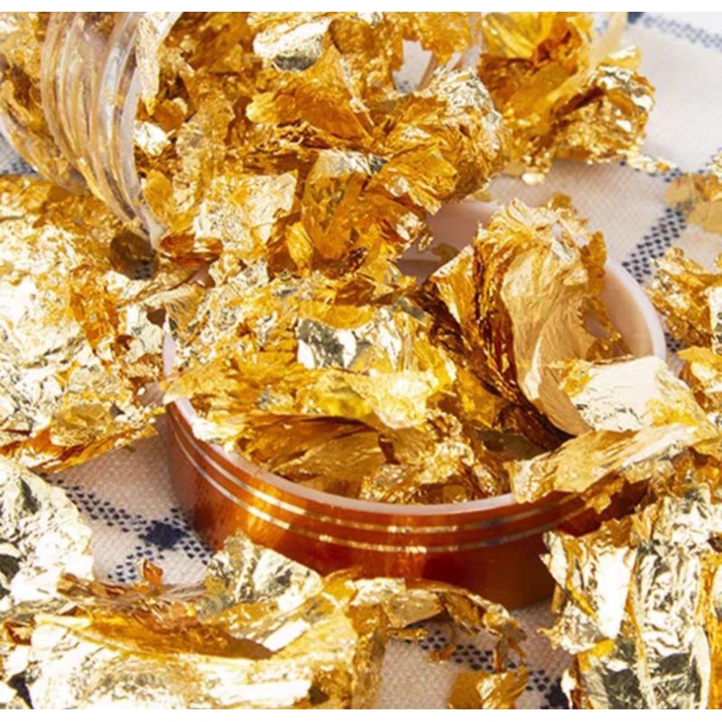 Jual Edible Gold Flakes 3 gr dan 5 gr / Edible Kue /Edible Gold ...