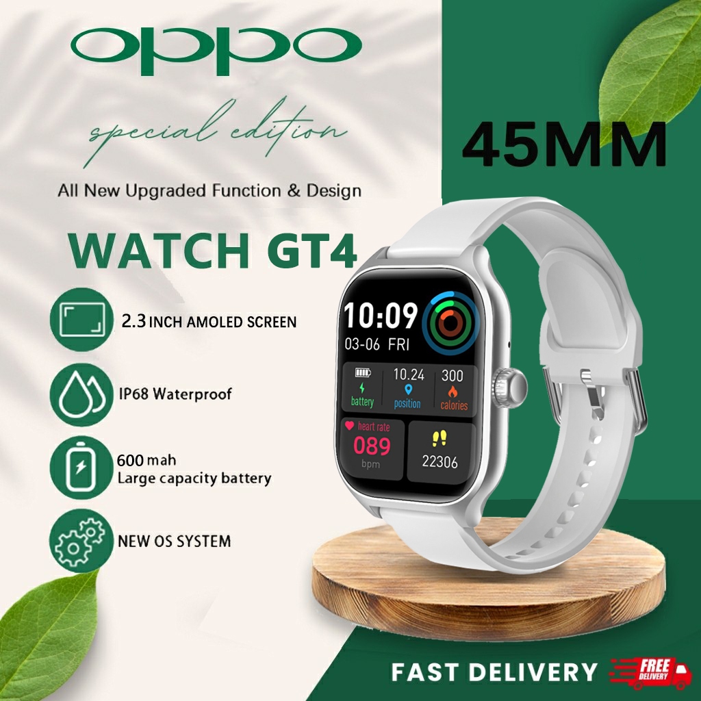 [COD] ORI OPPO Smartwatch GT4 Pro inch Full Screen GPS NFC Waterproof  Bluetooth Call Jam Smartwatch Wanita Pria Monitor Detak Jantung Tekanan