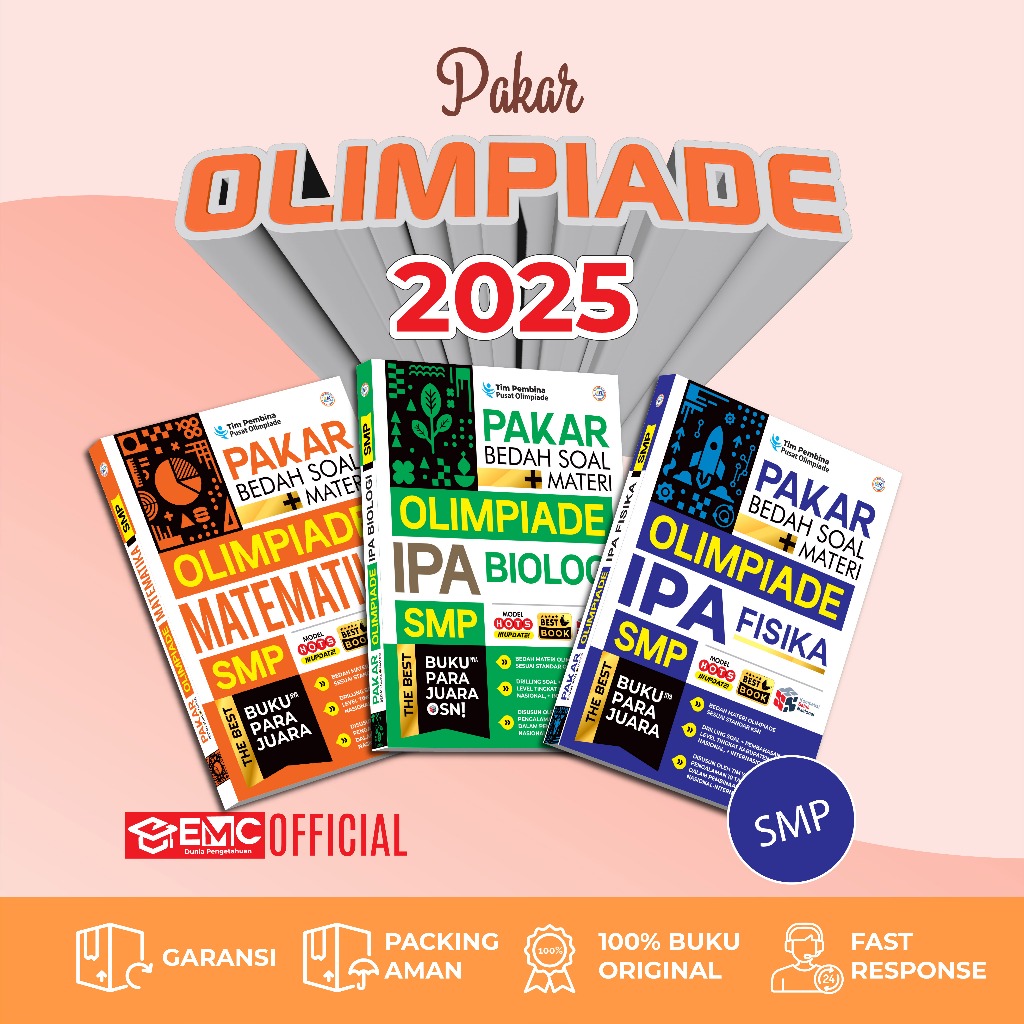 Jual BUKU KSN OSN 2025 SOAL DAN MATERI SMP PAKAR BEDAH SOAL MATERI