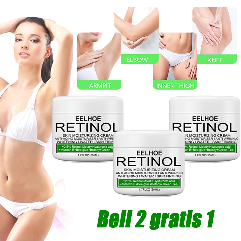 Retinol Krim Pemutih Selangkangan Dan Miss V Ketiak Leher Bokong Wajah Menghilan - foto 2