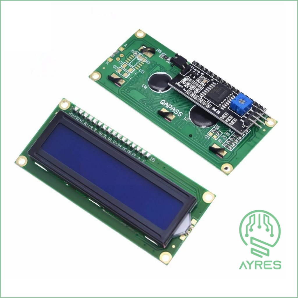 Jual LCD 16X2 1602 Character + I2C Serial interface | Shopee Indonesia