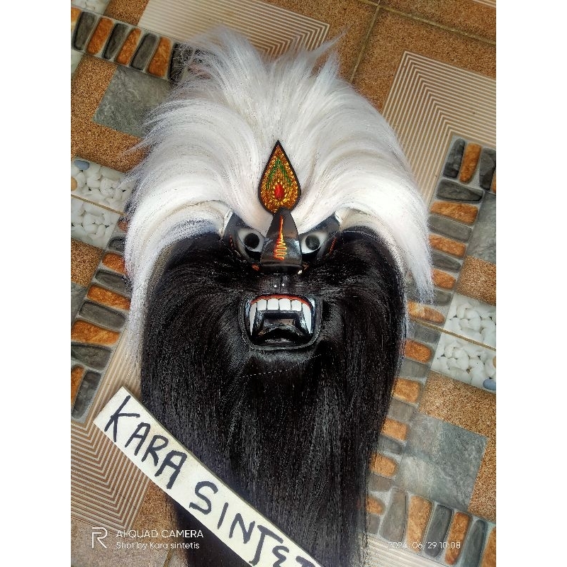 Jual TOPENG BUJANG GANONG HITAM UNTUK RAMBUT HITAM PUTIH REKOMENDASI