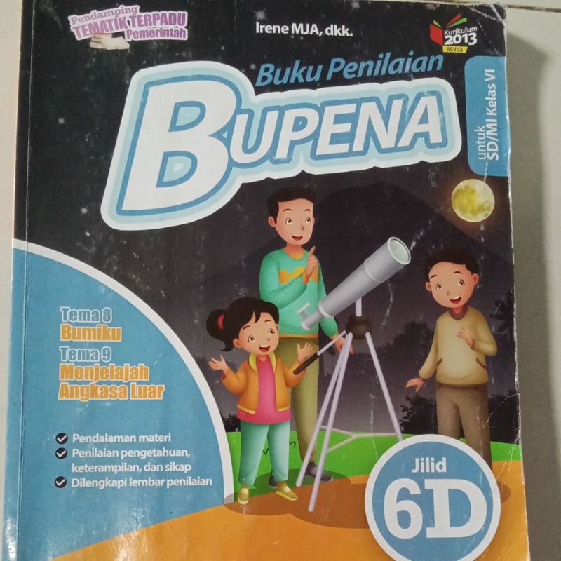 Jual Buku Penilaian Bupena untuk sd-mi kelas 6 jilid 6D K13 revisi ...