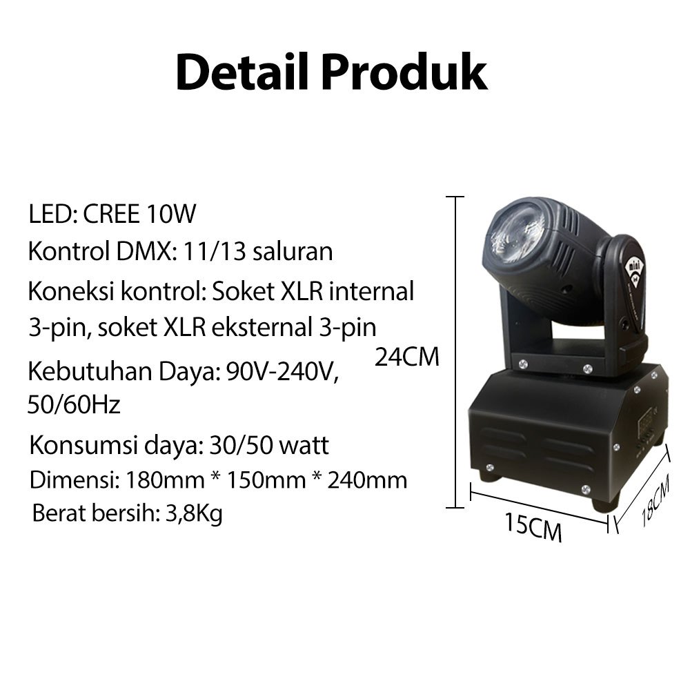 Jual Kaiy Moving Head Beam Light Lampu Sorot Panggung Spotlight Rgb Moving Head W Shopee