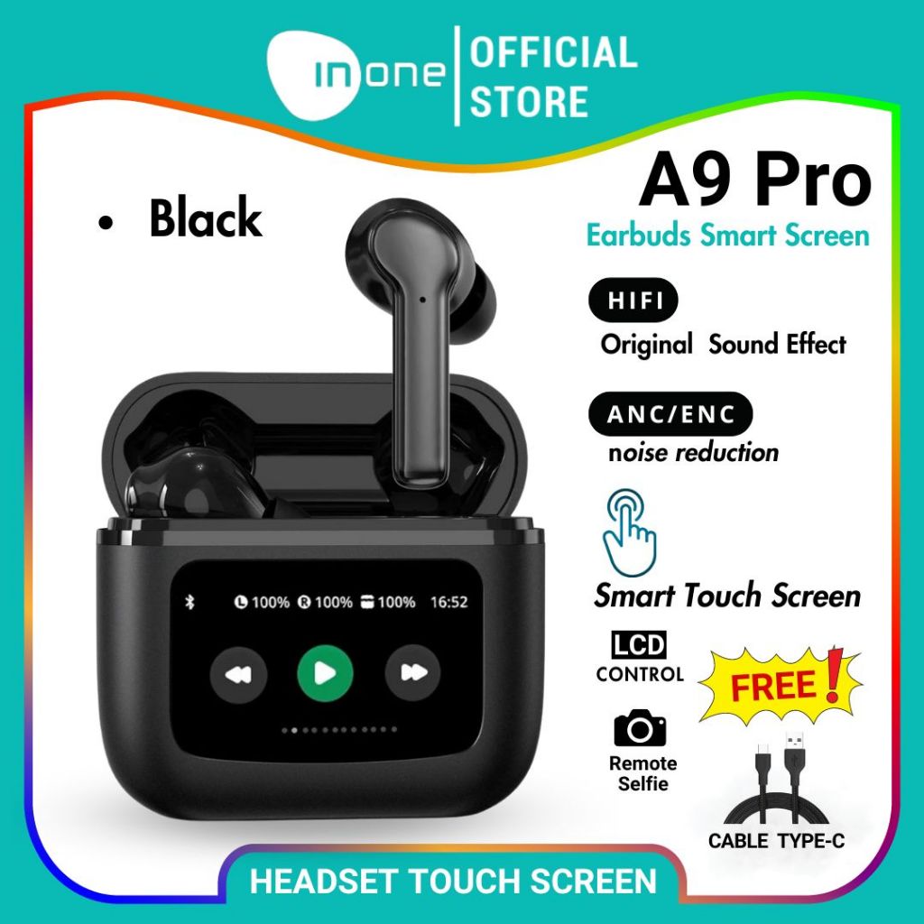 Jual INONE TWS A9 PRO True Wireless Bluetooth Earphone Noise Reduction ...