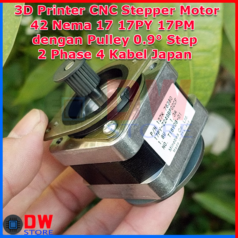 Jual CNC 3D Printer Stepper Motor 42 Nema17 Nema 17 dengan Pulley 17PM ...