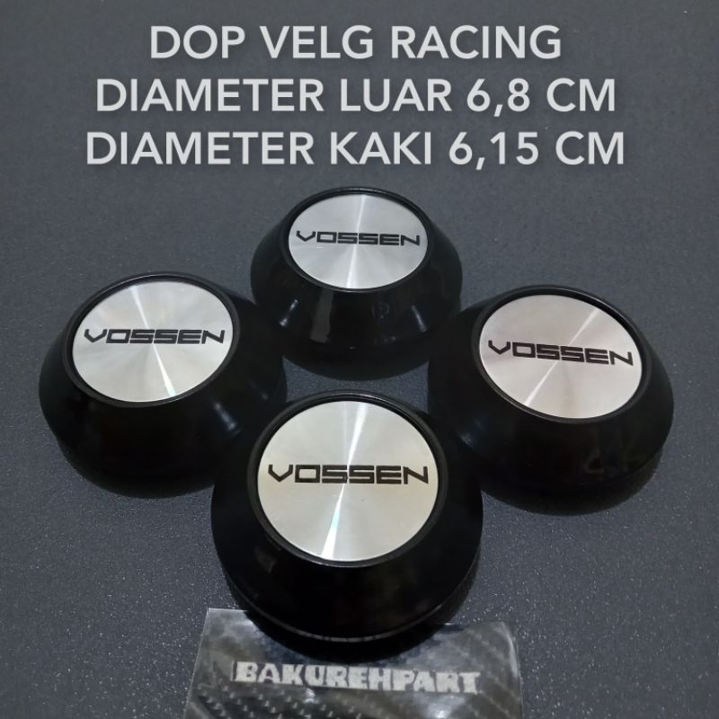 Jual Dop roda tutup velg mobil racing tulisan VOSSEN diameter 6,8 cm ...