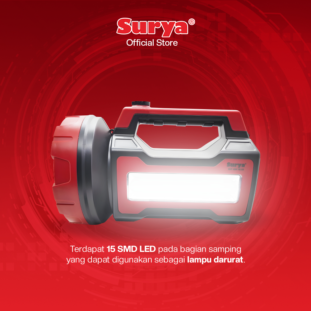 Jual Surya Lampu Senter Besar SHT 40W 15LED + Led Emergency ...