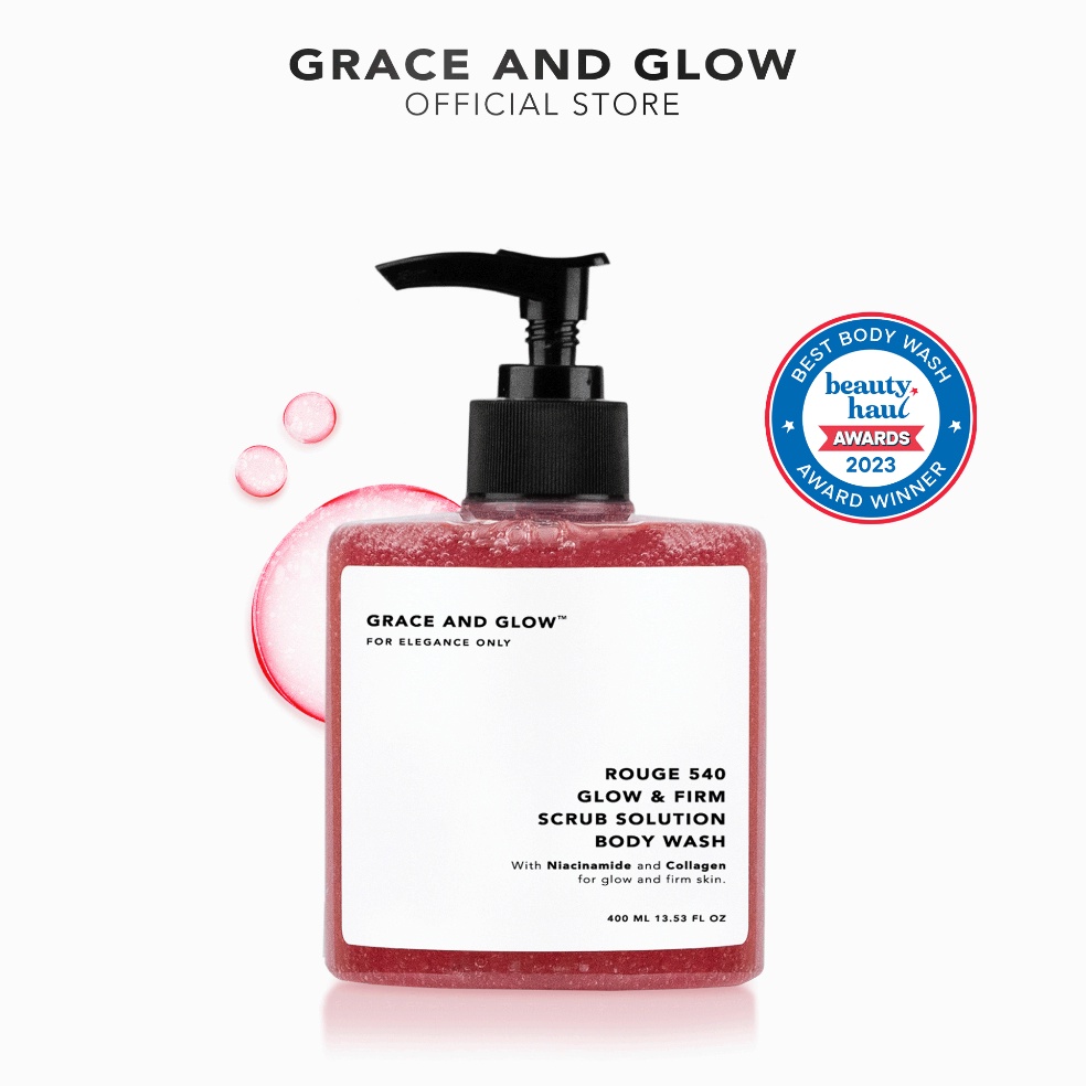 Jual Grace and Glow Rouge 54 Gentle Scrub Body Wash Shower Gel Sabun
