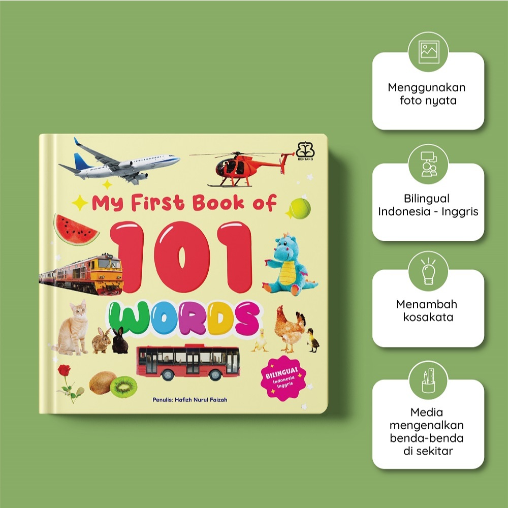 Jual Bentang Kids - Buku Anak My First Book of 101 Words Bilingual ...