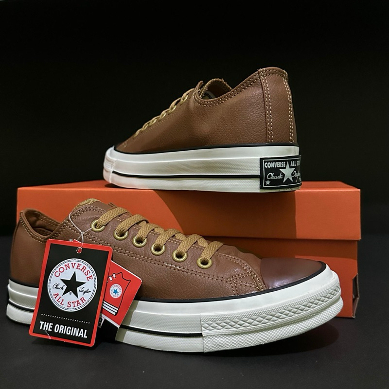 Jual Sepatu Convers Chuck Taylor Leather 70s Low 100% Original - Main Image