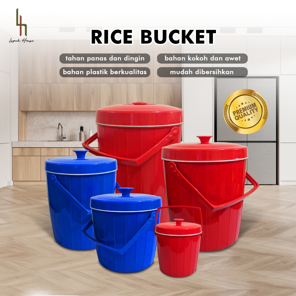 Jual Rice Bucket 2L Free Centong Nasi / Termos Es / Termos Nasi ...