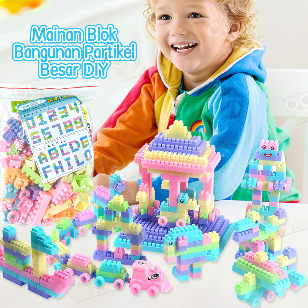 Jual JCHO Mainan Brick Balok Susun Anak 108Pcs DIY Building Blocks ...