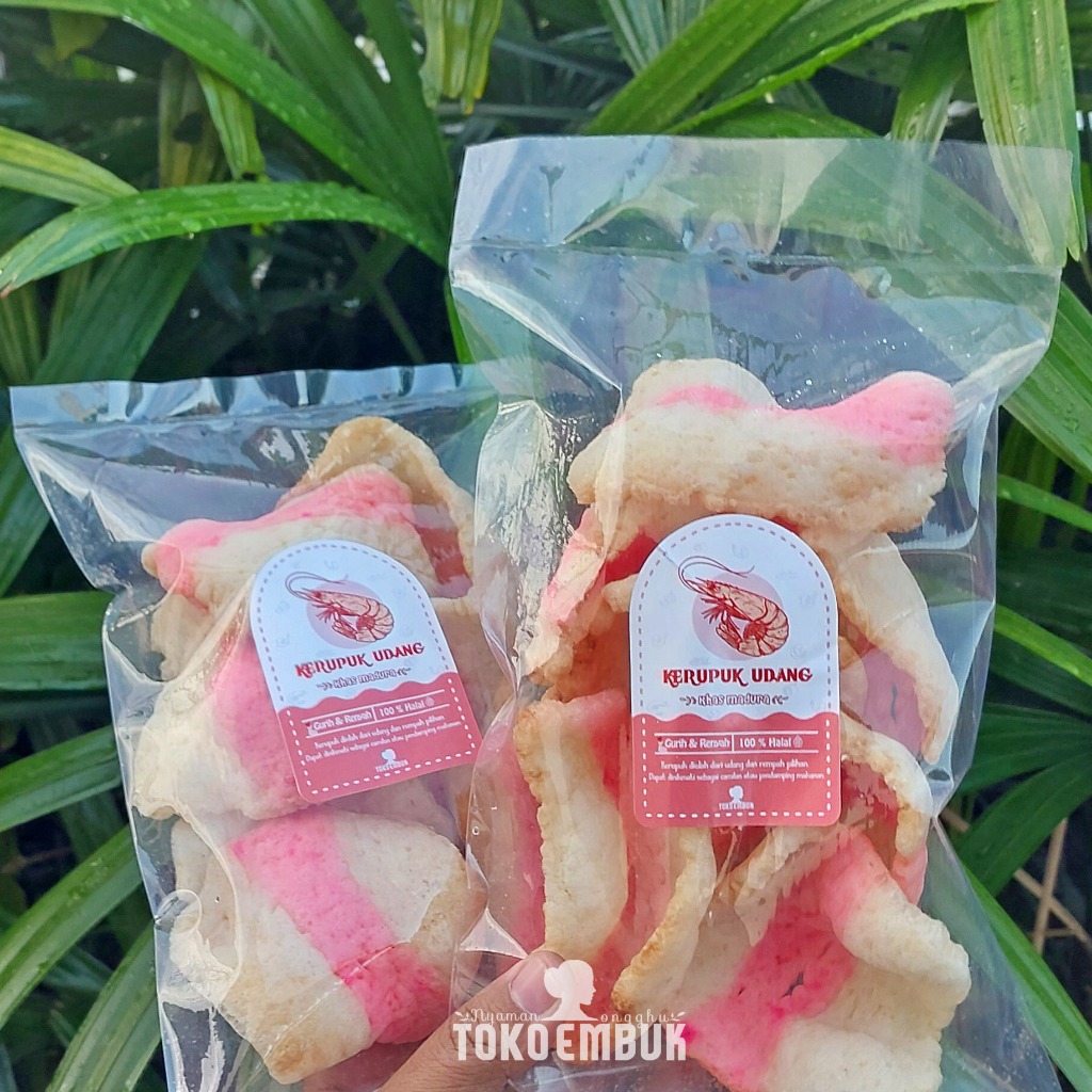 Jual Kerupuk Udang Madura Asli - Kerupuk Udang Merah Putih - Kemasan ...