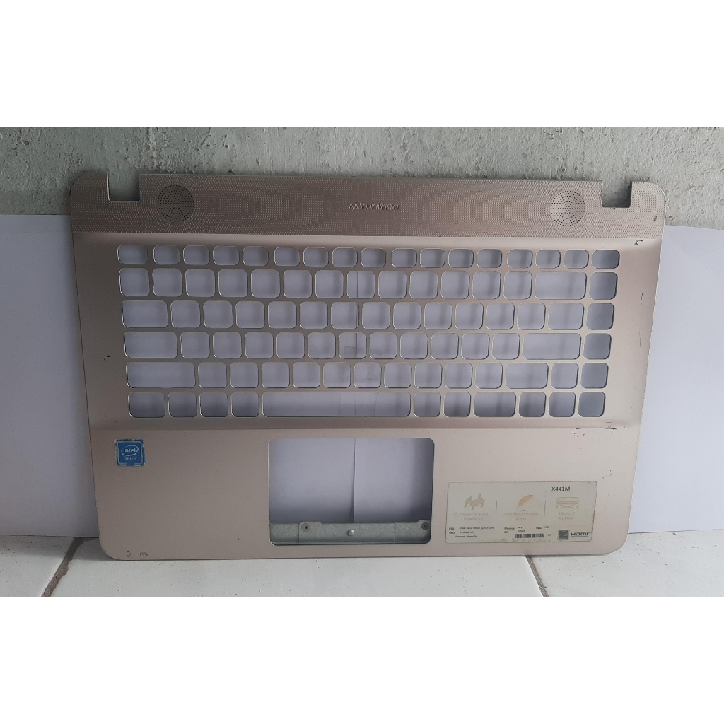 Jual FRAME BAGIAN KEYBOARD LAPTOP ASUS X441M (gold) | Shopee Indonesia