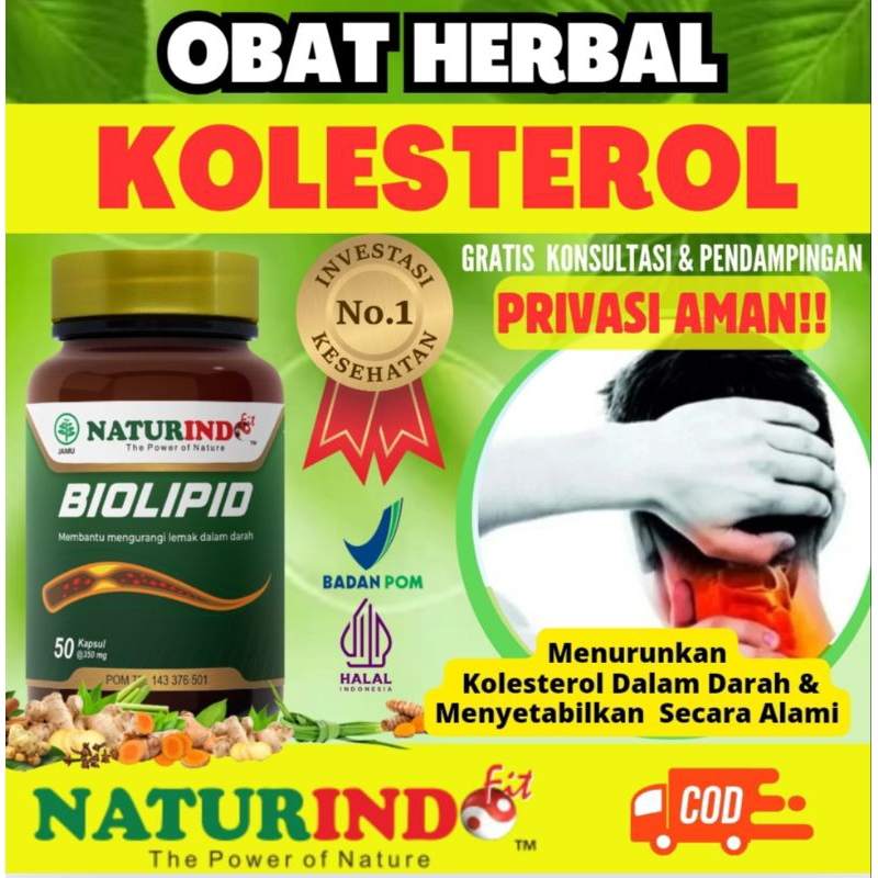 Obat Herbal Kolesterol Penurun Kolestrol Tinggi Leher Pegal Kaku Herbal Kolesterol Asam Urat Original Alami Paling Ampuh Biolipid Naturindo BPOM Gemilang