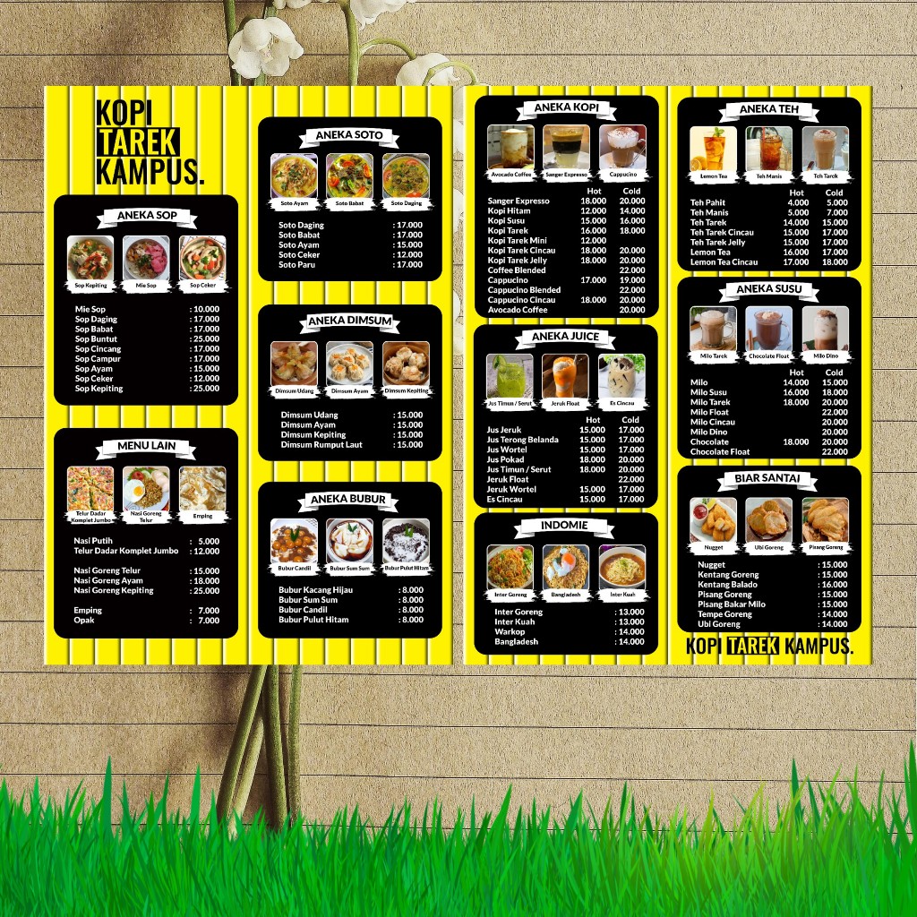 Jual Cetak Menu / Menu Warung / Menu Restoran /Menu Kafe / Cetak Menu ...