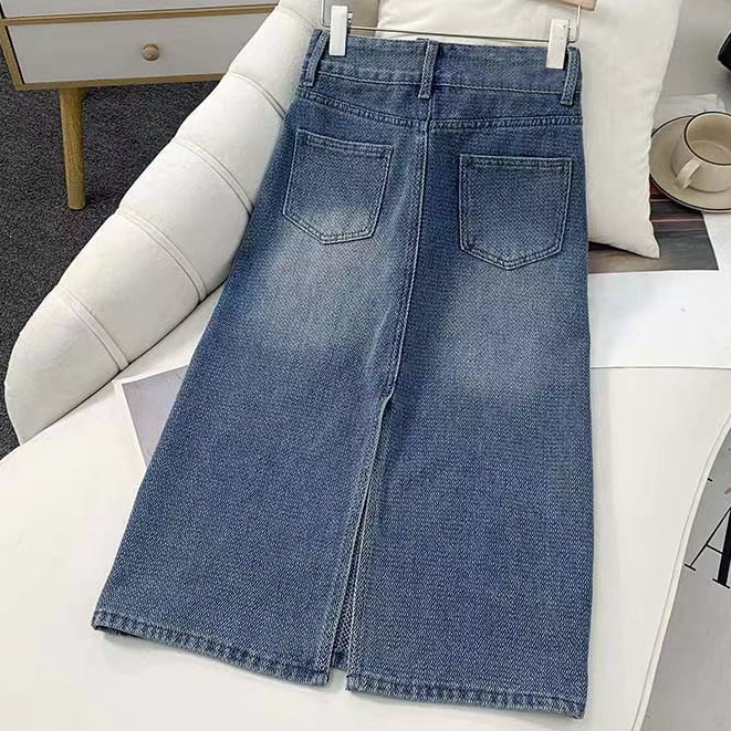 Jual 【boll.id】Bigsize Jumbo — Rok Jeans Panjang Rok Span Korean Style ...