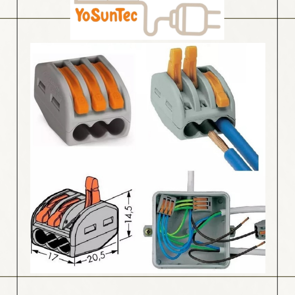Jual Konektor Kabel Listrik Wago PCT-2 3 4 5 8 Pin Wire Connector ...