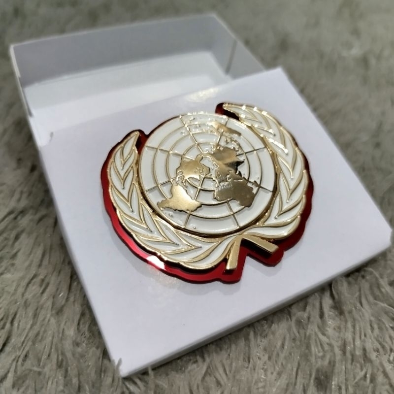 Jual emblem baret unifil un pbb dasar akrilik mika merah | Shopee Indonesia