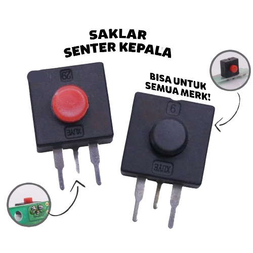 Jual Saklar Tombol Hidup Mati 3mode Saklar On Off Senter Kepala 3 Kaki ...