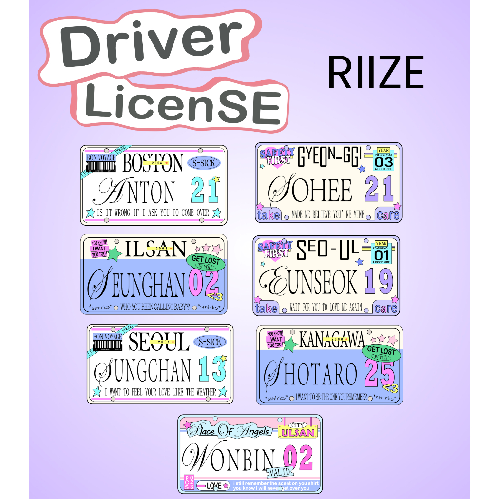Jual driver license sticker glitter by pov space | Shopee Indonesia