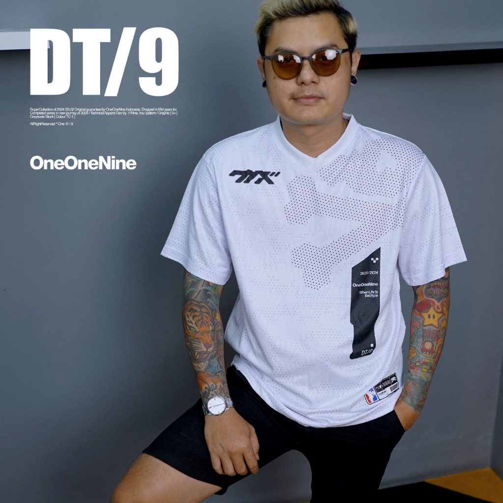 Jual Ksr Oneonenine Jersey Dt White Series Jersey Lengan Pendek Shopee Indonesia