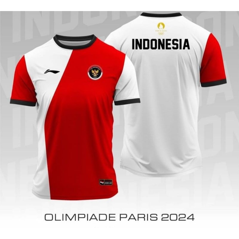 Jual JERSEY INDONESIA OLYMPIADE PARIS 2024 FULLPRINTING Shopee Indonesia