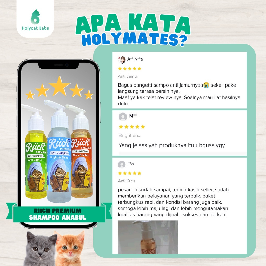 Jual Riich rich shampo premium kucing antikutu antijamur 100ml | Shopee ...