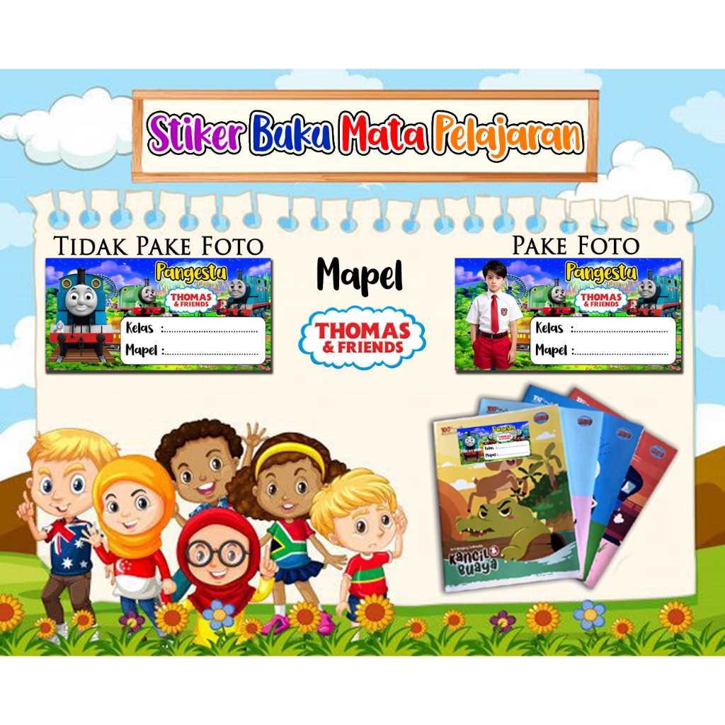 Jual 24 sticker |sticker mapel | sticker buku | sticker buku pelajaran ...