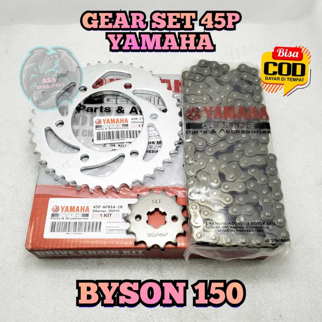 Jual GEARSET 45p ASLI ORIGINAL motor YAMAHA BYSON 150 Bison girset ...