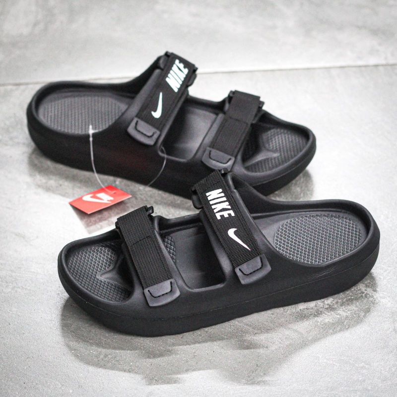 Jual Sandal Nike Palm Velcro Black White Original 100 Sandal Nike Original Shopee Indonesia