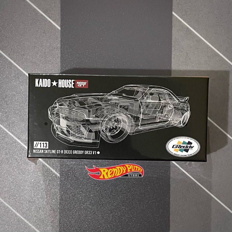 Modellino KAIDO HOUSE X MINI GT – Nissan Skyline GT-R (R33) GREDDY GR33 1994 – Scala 1/64 – Limited Edition