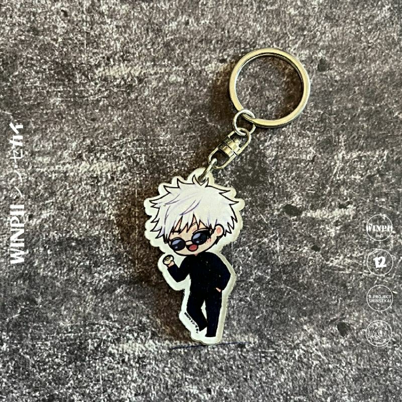Jual Gantungan Kunci / Keychain Akrilik Satoru Gojo V2 Anime Jujutsu ...