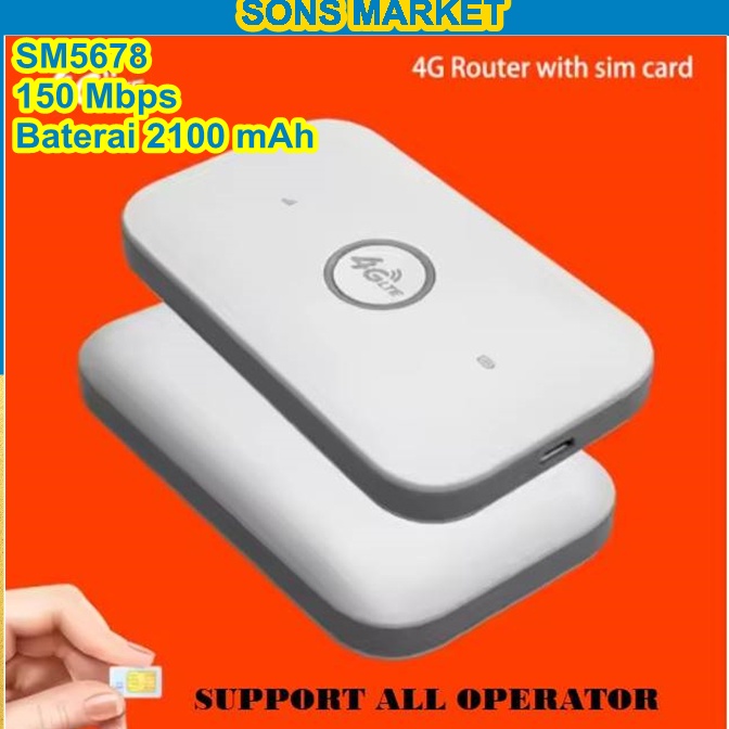 Jual SMARTCOM SM5678 Modem Wifi Mifi 4G LTE Modem Portable Unlock semua ...
