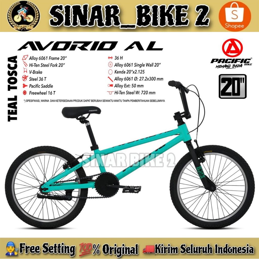 Jual Sepeda Anak Laki BMX PACIFIC AVORIO AL Alloy Ukuran 20 Inch Usia 8 10 Tahun Shopee Indonesia