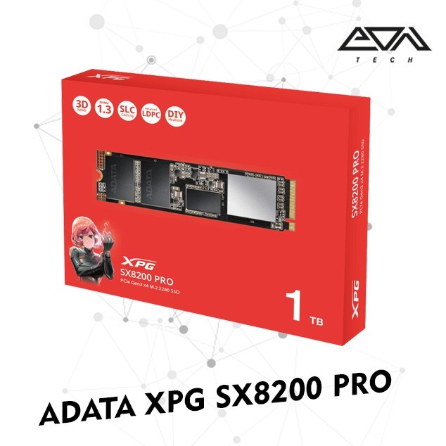 Jual ADATA XPG SX8200 Pro 512GB/1TB M.2 NVME SSD 3,500MBps TLC DRAM ...
