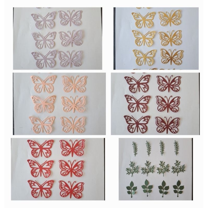 Jual Kupu craft/daun craft/bahan scrapbook/kupu kertas/daunkertas ...