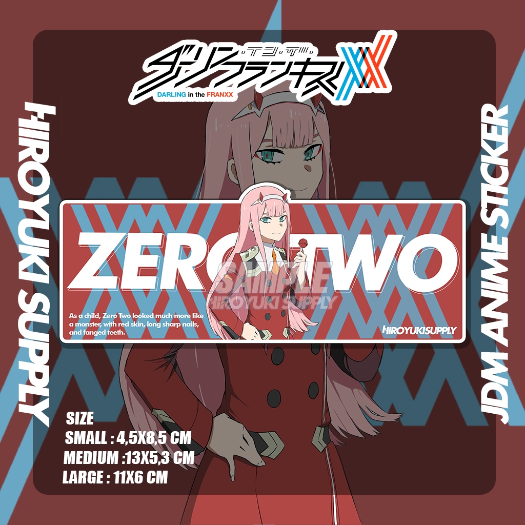 Jual Sticker Anime Zero Two Darling In The Franxx Slap Sticker JDM ...