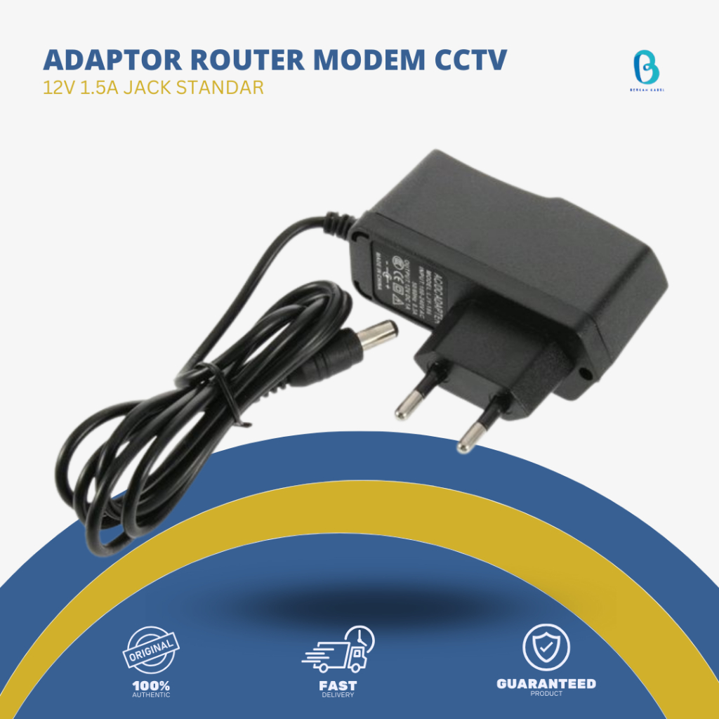 Jual ADAPTOR ROUTER MODEM CCTV 12V 1.5A JACK STANDAR | Shopee Indonesia