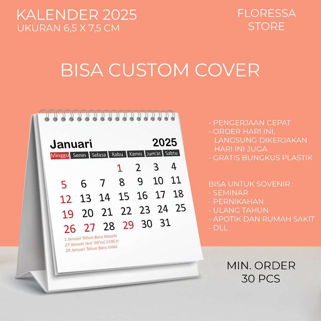 Jual Kalender Mini 2026 | Kalender Meja Mini | Kalender Souvenir Mini