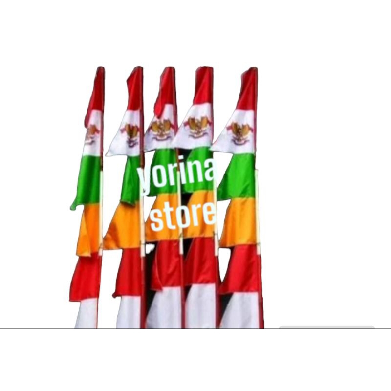 Jual umbul umbul warna warni/bendera panjang isi 5pcs Random/5 warna ...