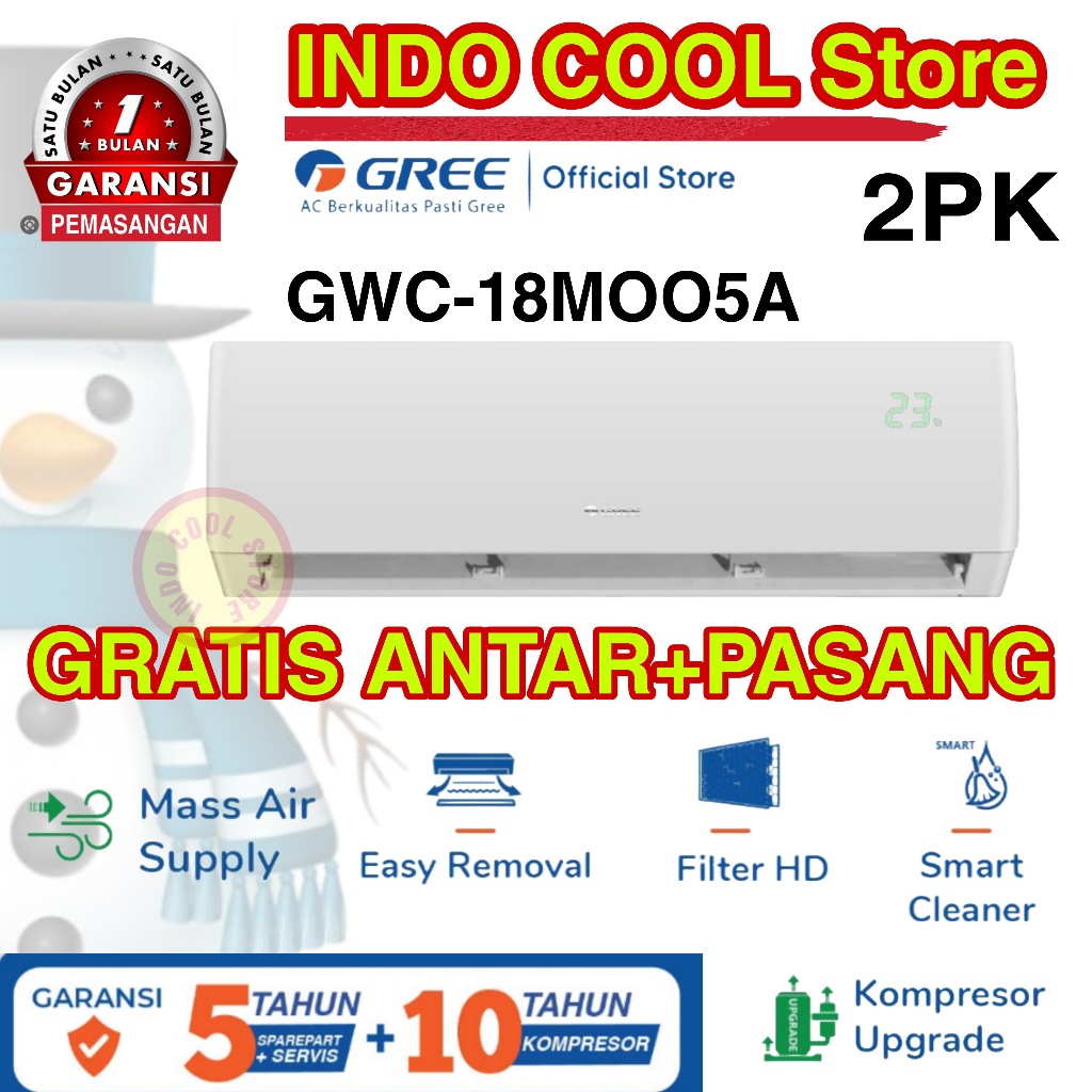 Jual Ac Gree Split Pk Gwc Moo A Standard Gratis Pasang Antar